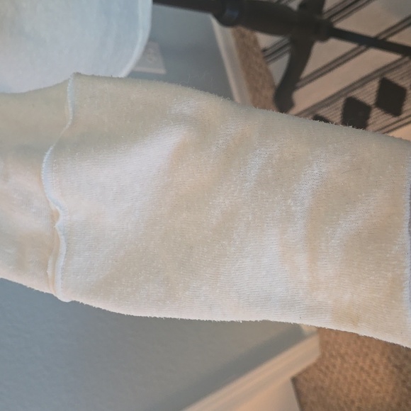 FREE PEOPLE WE THE FREE Wildcat Cowl Neck Thermal Pullover Sweater Ivory LARGE - Picture 6 of 14